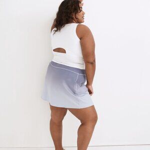 NWT 2x Madewell Sports Bra Cropped Tank White Plus Size Athletic Built In Bra